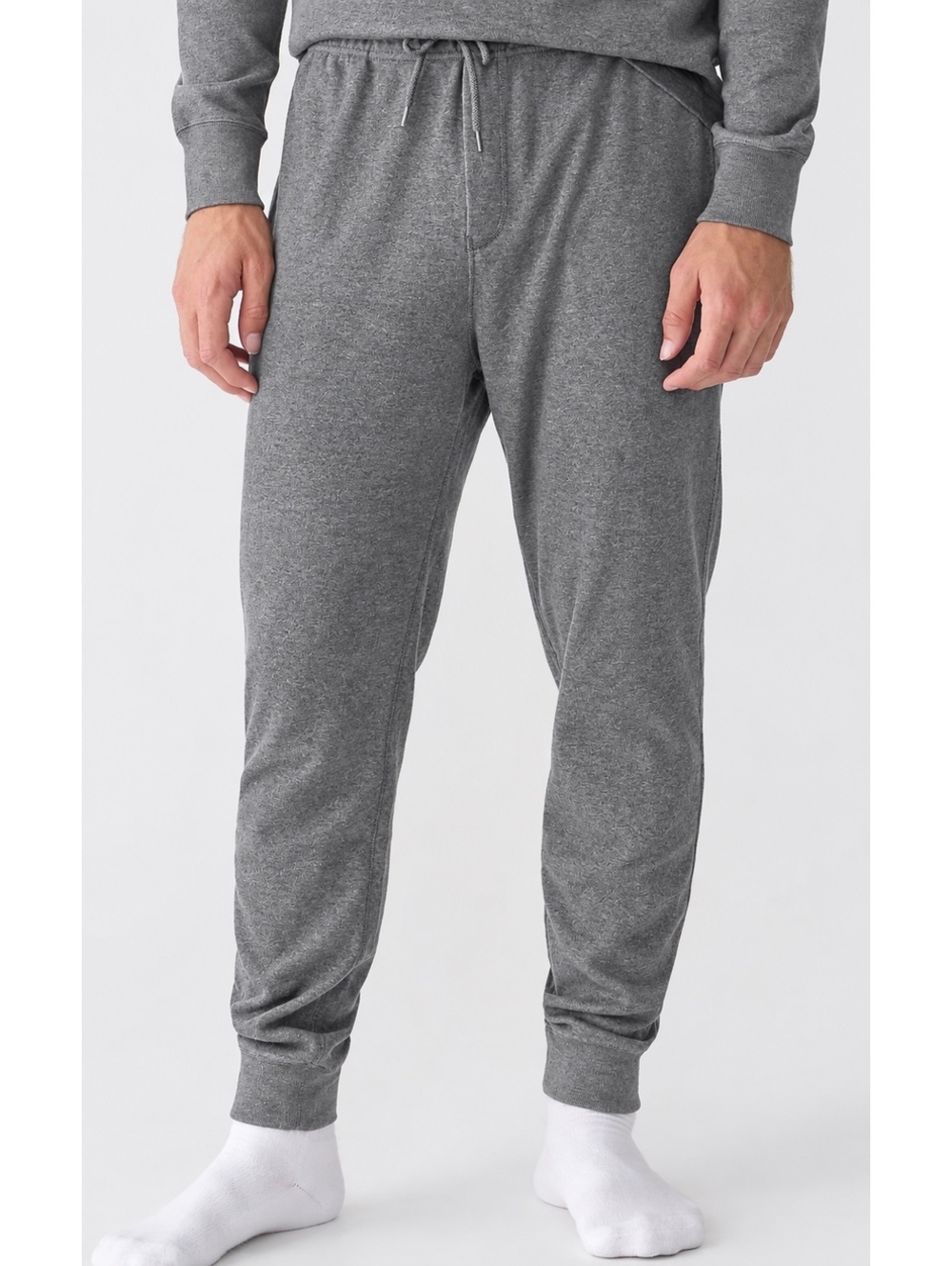 J Crew Heritage Men’s Brushed Rib Knit Joggers Gray Sweatpants Lounge Luxury XS